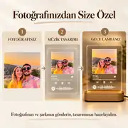 Spotify Kodlu Fotoğraflı Gece Lambası – Sevgiliye & Eşe Hediye 3