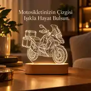 Motosiklet Fotoğraflı Gece Lambası 2