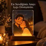 Kişiye Özel Yapay Zeka Animasyonlu Fotoğraflı Gece Lambası – Sevgiliye & Eşe Hediye 2