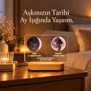 Kişiye Özel Ay Evresi Gece Lambası – Tarihinize Özel Ay Işığı 2