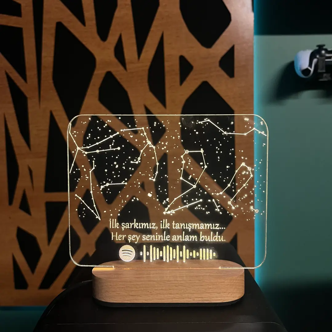 ✨ Gökyüzünden Melodi: Yıldız Haritası & Spotify Temalı