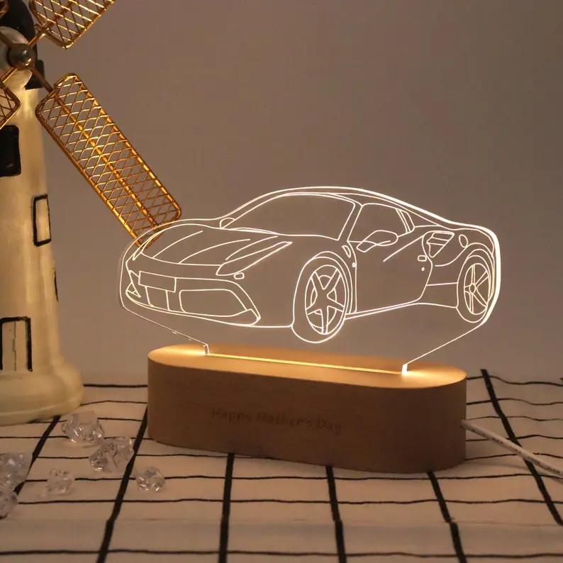 🚗 kişiye özel araç fotoğraflı gece lambası 💡 3