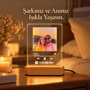Spotify Kodlu Fotoğraflı Gece Lambası – Sevgiliye & Eşe Hediye 2
