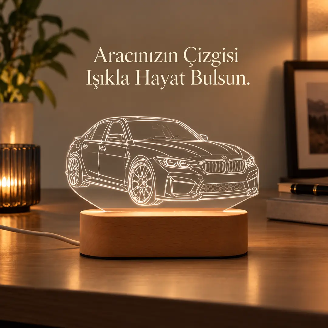 Araç Fotoğraflı Gece Lambası – Otomobil 2