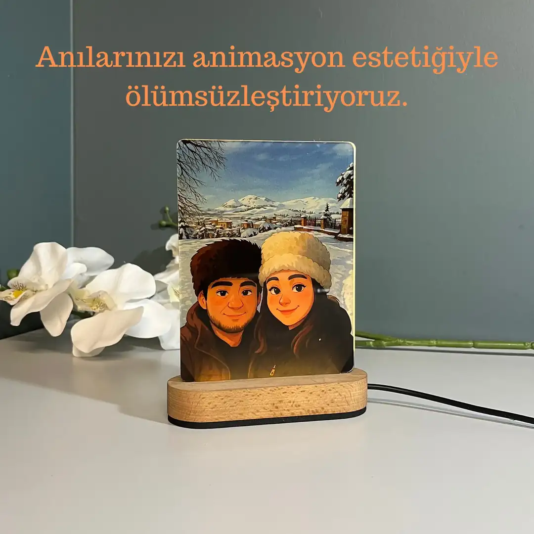 Sevgiliye özel kişiselleştirilmiş gece lambası